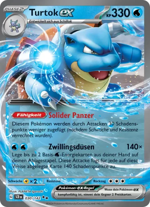 Blastoise ex [Solid Shell | Twin Cannons]