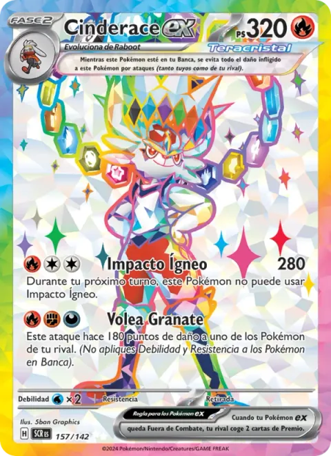 Cinderace ex [Flare Strike | Garnet Volley]
