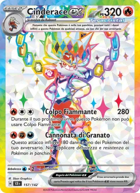 Cinderace ex [Flare Strike | Garnet Volley]