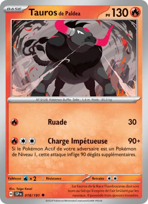 Paldean Tauros [Rear Kick | Spirited Tackle]