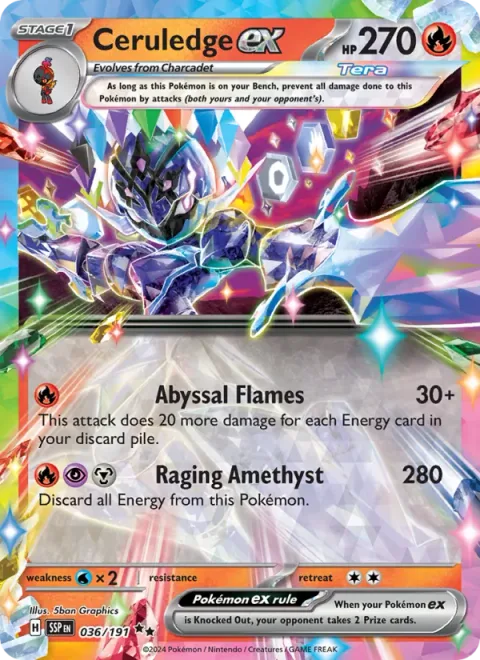 Ceruledge ex [Abyssal Flames | Raging Amethyst]