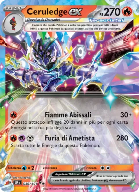 Ceruledge ex [Abyssal Flames | Raging Amethyst]