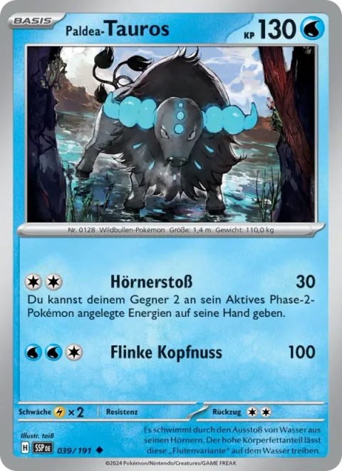 Paldean Tauros [Upthrusting Horns | Jet Headbutt]