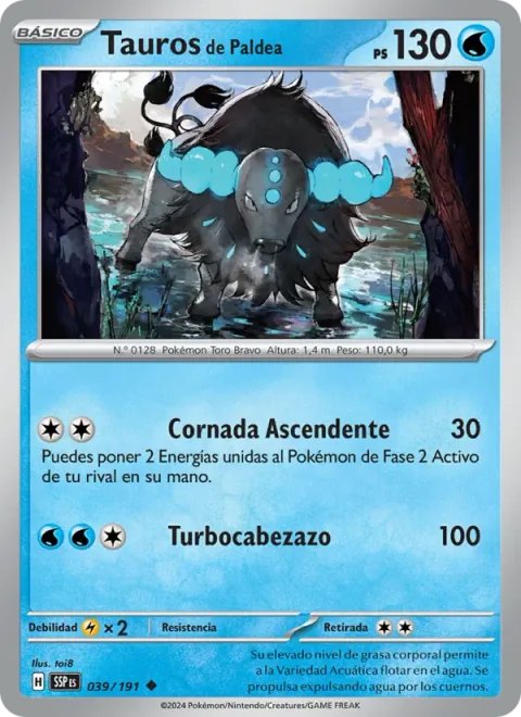 Paldean Tauros [Upthrusting Horns | Jet Headbutt]