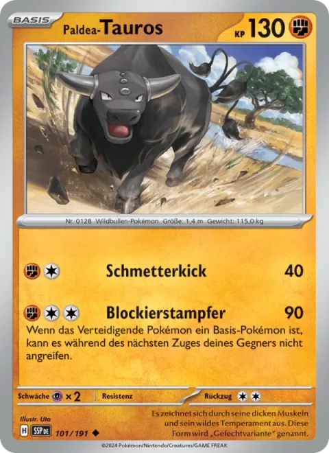 Paldean Tauros [Smash Kick | Blocking Stomp]