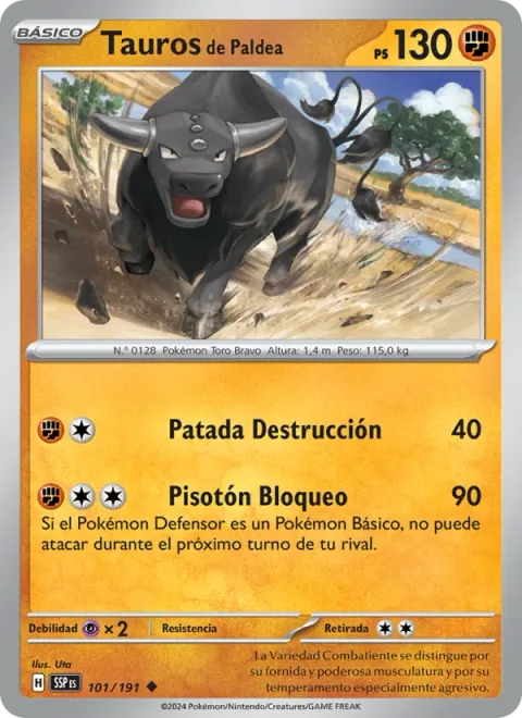 Paldean Tauros [Smash Kick | Blocking Stomp]