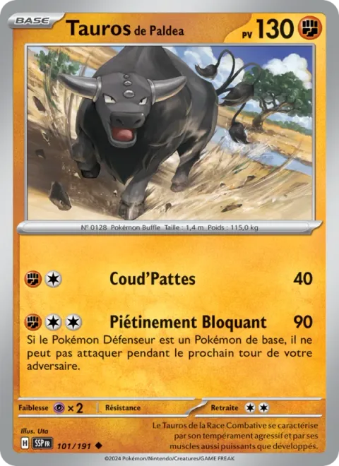 Paldean Tauros [Smash Kick | Blocking Stomp]
