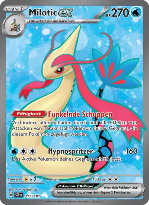 Milotic ex [Sparkling Scales | Hypno Splash]