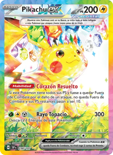 Pikachu ex [Resolute Heart | Topaz Bolt]
