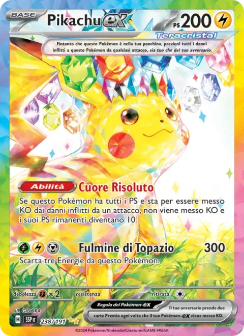 Pikachu ex [Resolute Heart | Topaz Bolt]