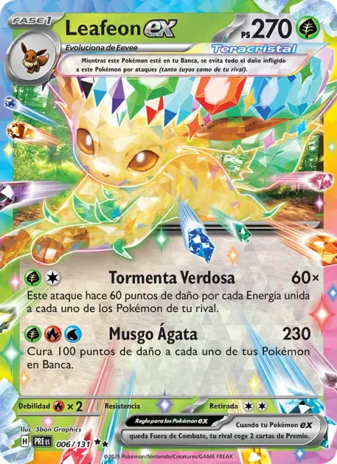 Leafeon ex [Verdant Storm | Moss Agate]