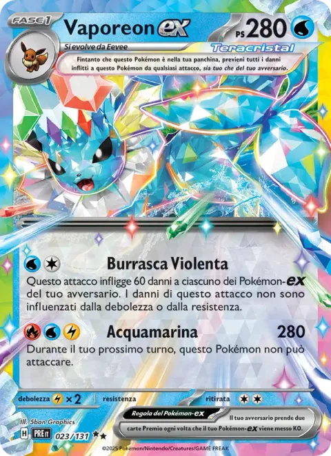 Vaporeon ex [Severe Squall | Aquamarine]