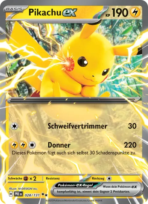 Pikachu ex [Tail Whap | Thunder]