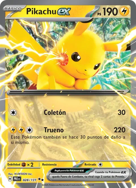 Pikachu ex [Tail Whap | Thunder]