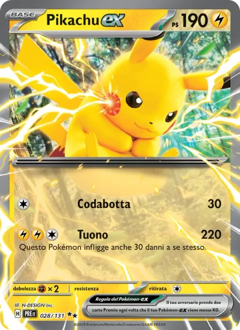 Pikachu ex [Tail Whap | Thunder]