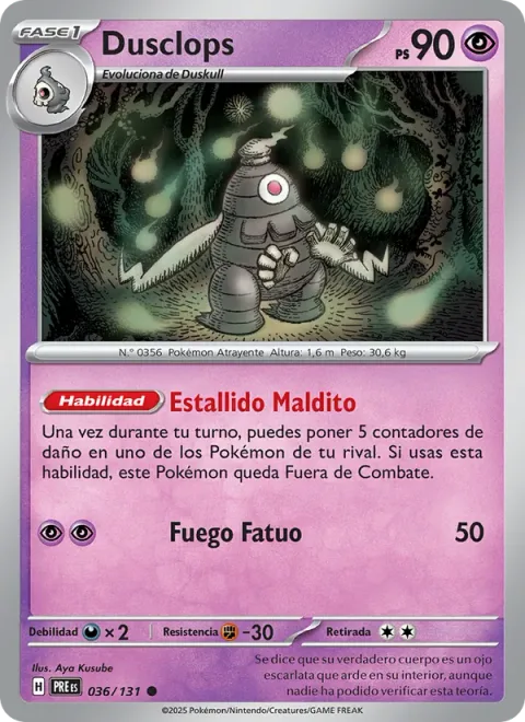 Dusclops [Cursed Blast | Will-O-Wisp]