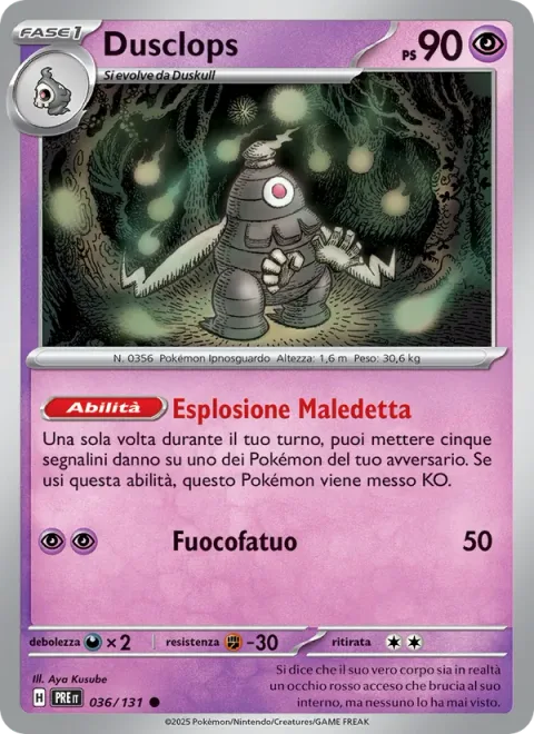 Dusclops [Cursed Blast | Will-O-Wisp]