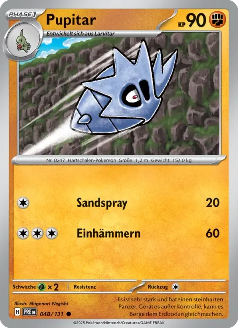 Pupitar [Sand Spray | Hammer In]