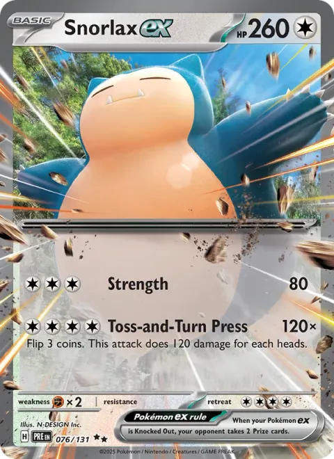 Snorlax ex [Strength | Toss-and-Turn Press]
