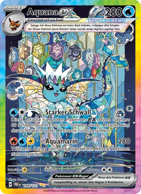 Vaporeon ex [Severe Squall | Aquamarine]