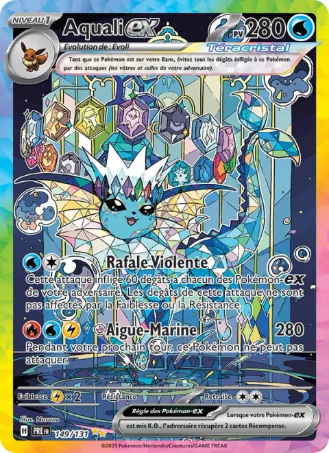 Vaporeon ex [Severe Squall | Aquamarine]