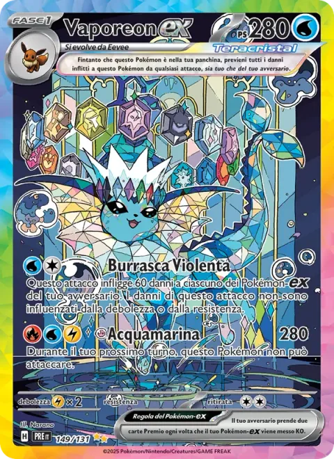 Vaporeon ex [Severe Squall | Aquamarine]