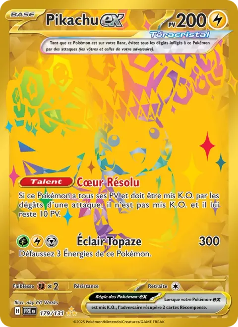 Pikachu ex [Resolute Heart | Topaz Bolt]