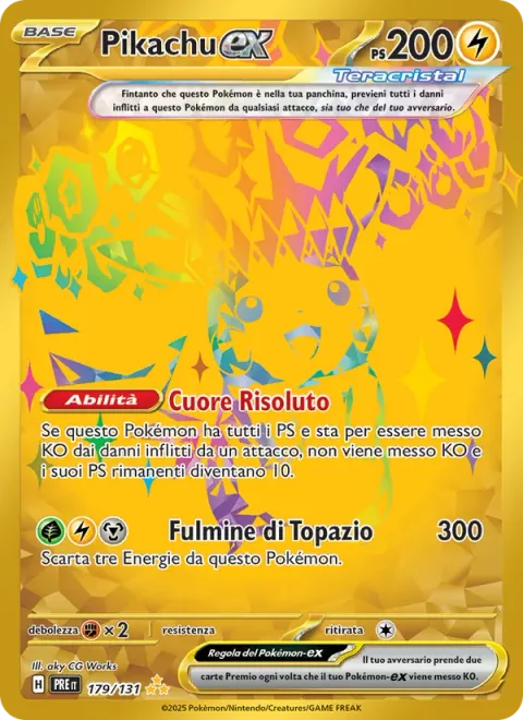 Pikachu ex [Resolute Heart | Topaz Bolt]