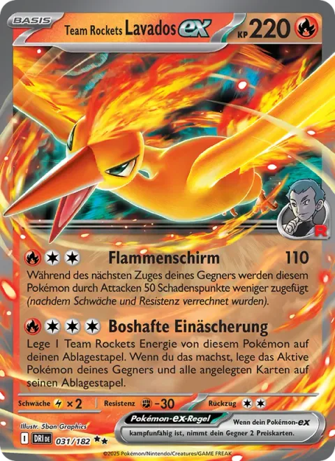 Team Rocket's Moltres ex [Flame Screen | Evil Incineration]