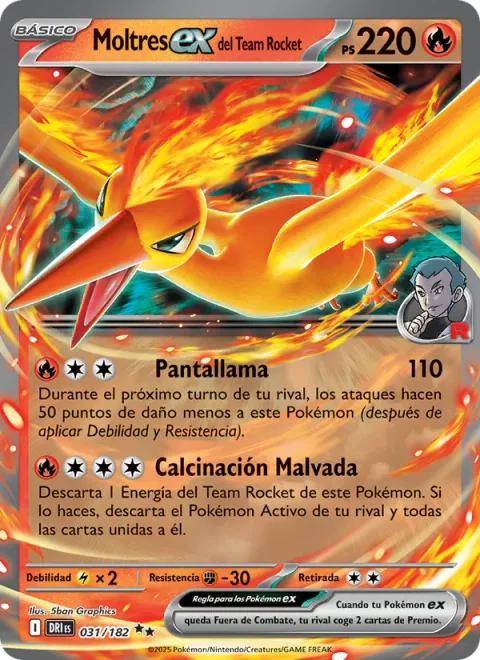 Team Rocket's Moltres ex [Flame Screen | Evil Incineration]