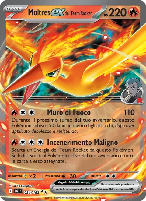 Team Rocket's Moltres ex [Flame Screen | Evil Incineration]
