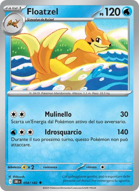 Floatzel [Whirlpool | Aqua Slash]