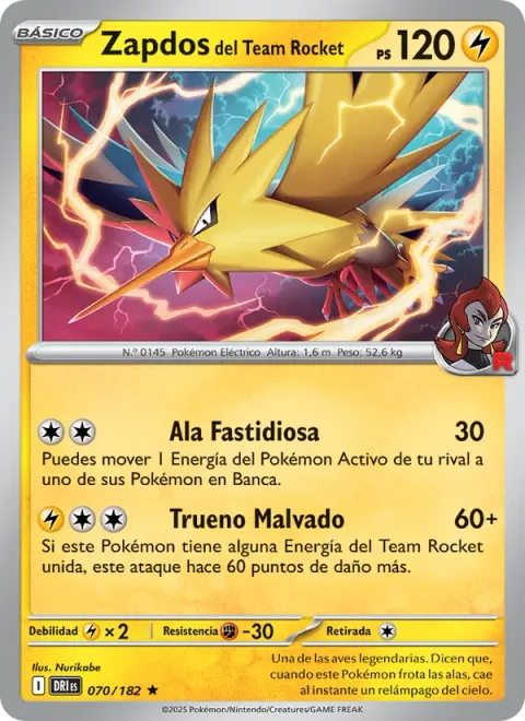 Team Rocket's Zapdos [Jamming Wing | Wicked Thunder]