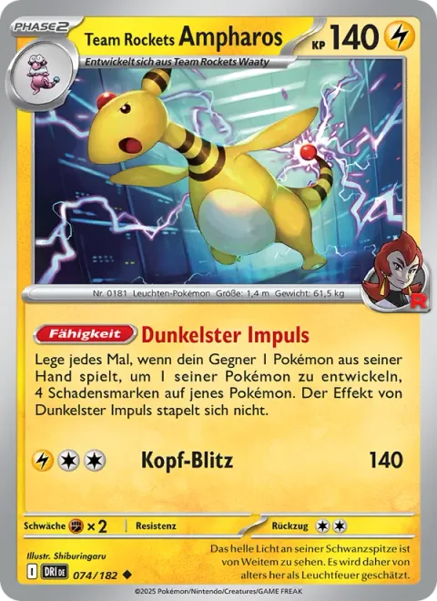 Team Rocket's Ampharos [Darkest Impulse | Head Bolt]