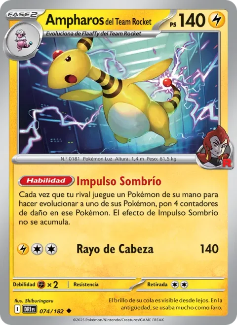 Team Rocket's Ampharos [Darkest Impulse | Head Bolt]