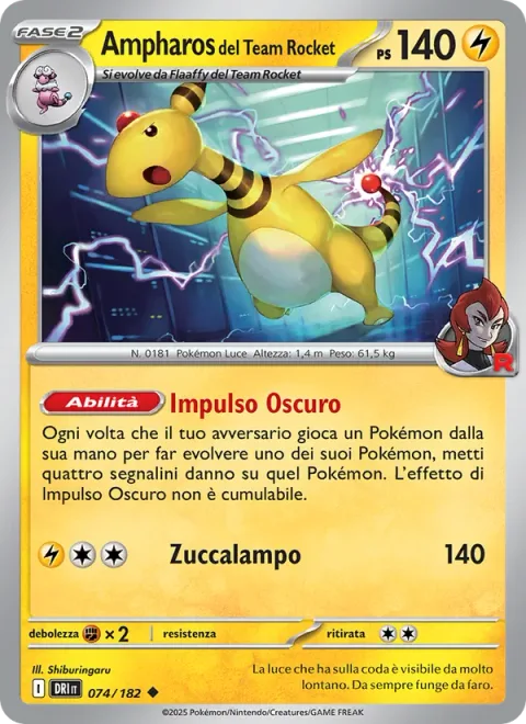 Team Rocket's Ampharos [Darkest Impulse | Head Bolt]