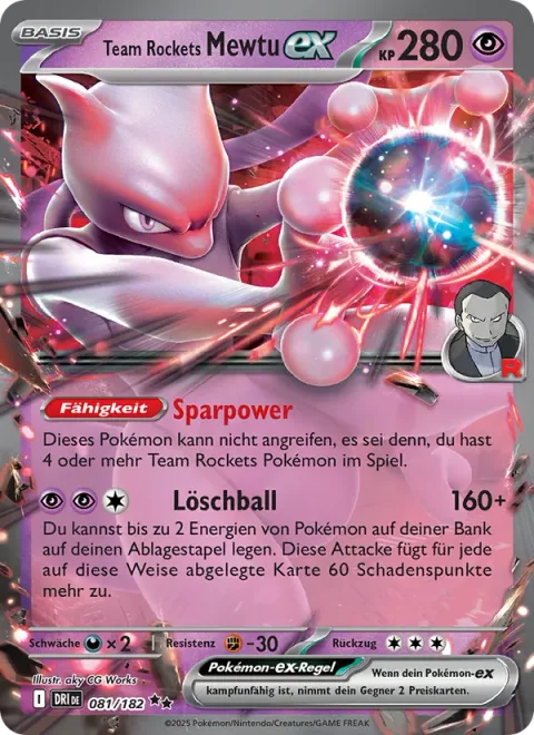Team Rocket's Mewtwo ex [Power Saver | Erasure Ball]