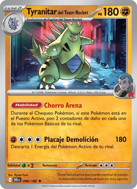 Team Rocket's Tyranitar [Sand Stream | Demolition Tackle]