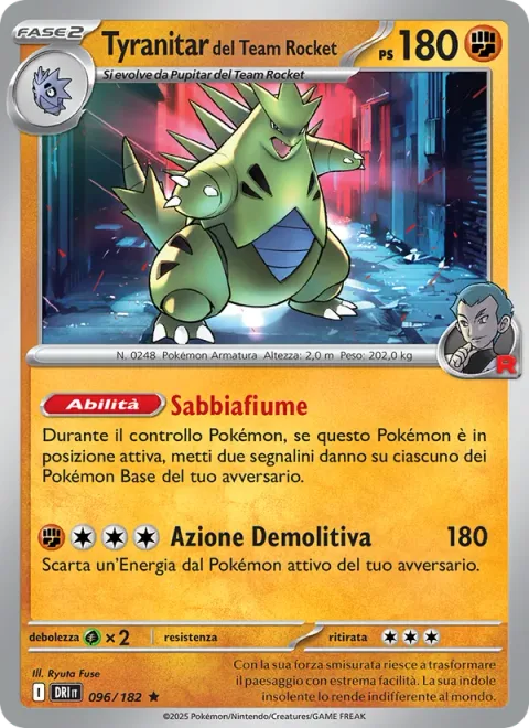 Team Rocket's Tyranitar [Sand Stream | Demolition Tackle]