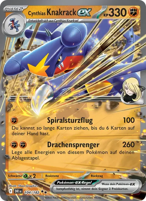 Cynthia's Garchomp ex [Corkscrew Dive | Draconic Buster]