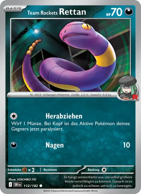 Team Rocket's Ekans [Drag Down | Gnaw]