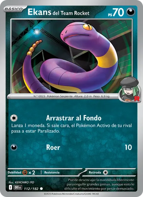 Team Rocket's Ekans [Drag Down | Gnaw]