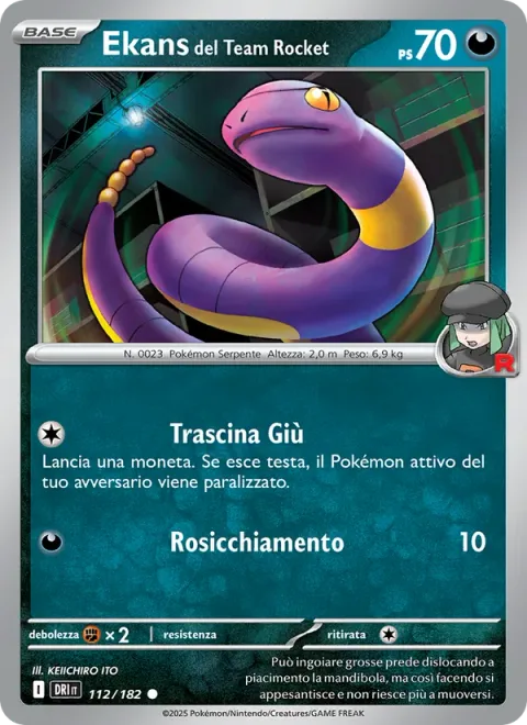 Team Rocket's Ekans [Drag Down | Gnaw]