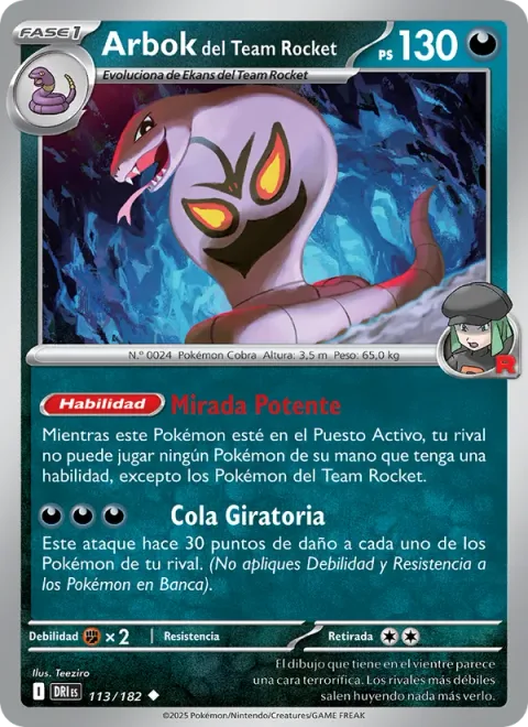 Team Rocket's Arbok [Potent Glare | Spinning Tail]