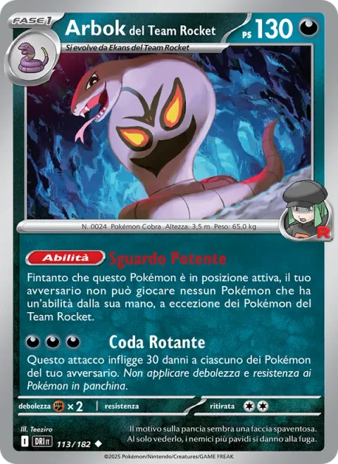Team Rocket's Arbok [Potent Glare | Spinning Tail]