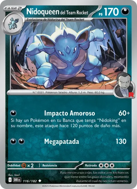Team Rocket's Nidoqueen [Love Impact | Mega Kick]