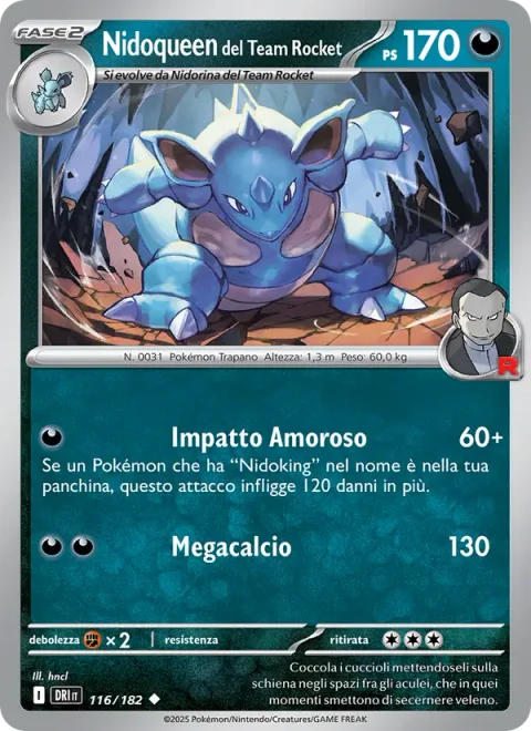 Team Rocket's Nidoqueen [Love Impact | Mega Kick]