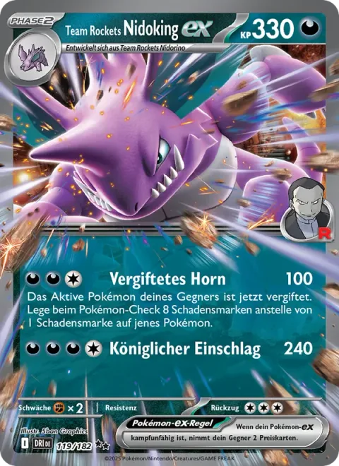 Team Rocket's Nidoking ex [Tainted Horn | Kingly Impact]