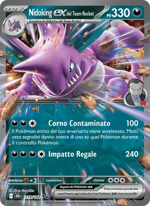 Team Rocket's Nidoking ex [Tainted Horn | Kingly Impact]