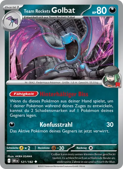 Team Rocket's Golbat [Sneaky Bite | Confuse Ray]